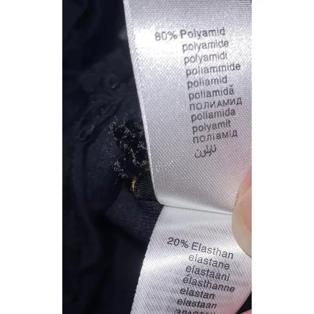 New Lascana For Venus Slimming One Piece Black Multi Polka Swim Swimsuit  Sz 10 - Picture 7 of 7